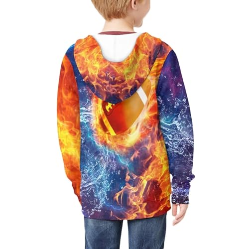 Image of Coloranimal Unisex Girls Boys Long Sleeve Casual Hoodies & Sweatshirts Tops Kids Zip Up Jacket Coat Age 6-16 Year