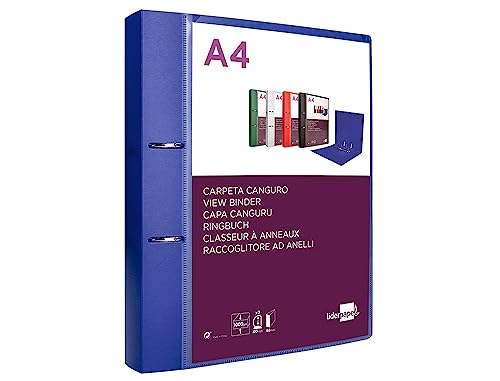 Liderpapel Canguro Binder 2 Rings 40 mm Mixed Polypropylene DIN A4 Transparent Blue - Image 2