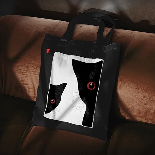 Image of ZORI Black Tote Bag With Pocket Printed Designed Canvas Tote Bags For Women large capacity,Tote bag For Shopping, College, Travel, More Canvas Handbag For Unisex Bag