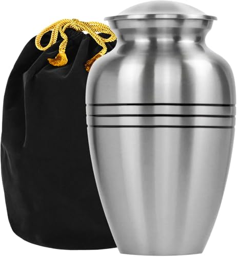 Cremation Urn Ring of Love Pewter Classic Urn for Human Ashes ERN for Funeral, Columbarium or Home Cremation ERN for Human Ashes Personal Funeral Urn. (Pewter Adult)