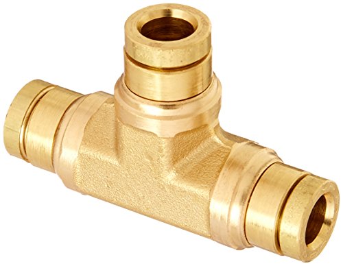Parker Hannifin 164PMT-4 Brass Union Tee Prestomatic Fitting, 1/4