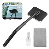 Aokdom Car Windshield Cleaner Tool Kit,2026 New Inside Windshield Cleaning Tool with Detachable Handle & 180° Swivel Head,Universal Car Glass Cleaner Tools for Fog & Dust Cleaning