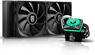 DEEPCOOL Captain 240X RGB AIO CPU Liquid Cooler, Anti-Leak Tech Inside, Stainless Steel U-Shape Pipe, Cable Controller and Motherboard with 12V 4-pin RGB Header Control, 3-Year Warranty