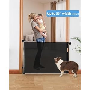 Retractable-Baby-GateMesh-Baby-Gate-or-Mesh-Dog-Gate33-TallExtends-up-to-55-WideChild-Safety-Gate-for-Doorways-Stairs-Hallways-IndoorOutdoorBlack33x55 - Cucciolini Doodles   Retractable-Baby-GateMesh-Baby-Gate-or-Mesh-Dog-Gate33-TallExtends-up-to-55-WideChild-Safety-Gate-for-Doorways-Stairs-Hallways-IndoorOutdoorBlack33x55