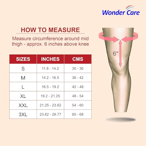 Image of Wonder Care Knee Immobilizer Brace for Knee support for dislocation injuries ligament tear wraparound knee stabilizer splint for men & women (19 inch long) (3XL)