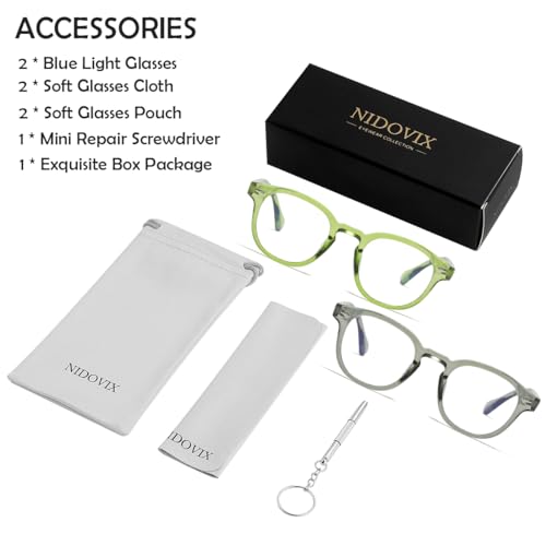 Image of Retro Round Blue Light Blocking Glasses for Men Women, Vintage Frame Non-prescription Computer Reading Eyeglasses