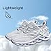 XKOWUO Mens Running Walking Tennis Road Shoes Sports Athletic Casual Fashion Gym Hiking Shoes for Men Sneakers Work Breathable Comfortable Lightweight White Size 11