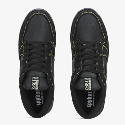 Image of Spykar Gry Men Black-Grey Urban Lace Up Sneaker