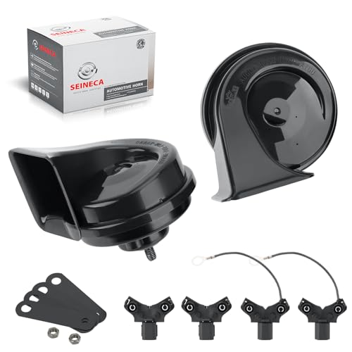 SEINECA Car Horn Compatible with Honda,12V Waterproof Snail Horn 110-125db High/Low Tone (With Two Pairs of Horn Plug)