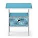 Furinno Andrey End Table / Side Table / Night Stand / Bedside Table with Bin Drawer, Light Blue/Light Blue