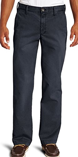 Haggar Men's Life Khaki Broken In Straight Pant (Navy, 42X32)