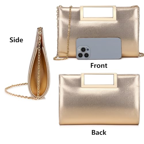 Image of Gurina Evening Clutch Purses for Women Formal Party Clutch Bags Cocktail Prom Fashion PU Leather Shoulder Handbags