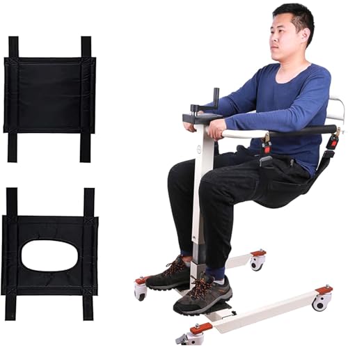 Silla de Transferencia para Silla de Ruedas para el Hogar, Elevador Grúa para Elevación y Traslado de Pacientes, Silla de Transporte para Minusválidos y Ancianos, con Cojín de Inodoro