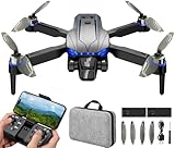 Buvnatep FPV Drone with 1080P Camera for Adults and Kids, Foldable RC Mini Drone with Carrying Case, 2 Batteries, Gesture Selfie, Altitude Hold, One-Key Takeoff/Landing, 3D Flips
