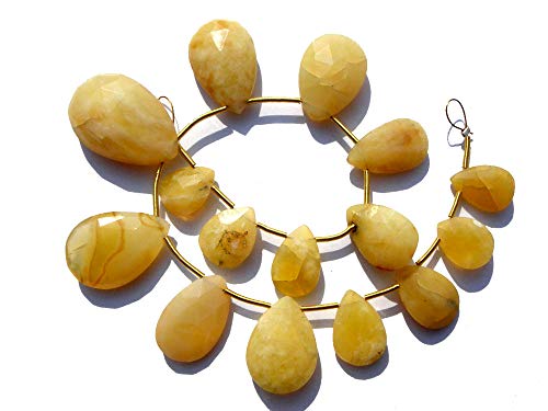 Opale jaune perles marquises lisses pour fabriquer vos bijoux d'été bohèmes chic