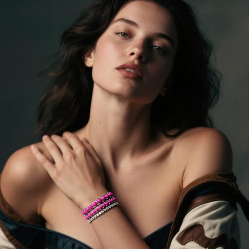 Western Bracelets for Women Stackable Turquoise Bracelet Rhinestone Elastic Bracelet Boho Western Country Cowgirl Jewelry Costume Accessories2