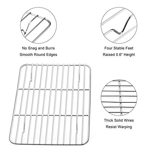 Buy Small Baking Rack Set of 2, Efar Stainless Steel Metal Roasting