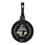 ADECUACIÓN - Como todas las sartenes Blackmoor, es adecuado para cocinar en placas eléctricas, placas de gas, placas de inducción y placas calefactoras. El elegante revestimiento de efecto mármol negro complementará cualquier cocina y también es resistente a los arañazos, por lo que su sartén permanece como nueva por más tiempo.