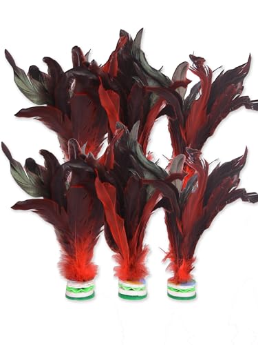 Baitaihem Colorful Kick Shuttlecock Fancy Chinese Jianzi Foot Sports Outdoor Game（Type-B,6 Pack）