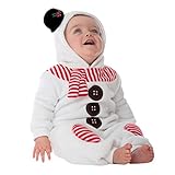 [page_title]-Dasongff Weihnachten Baby Strampler Xmas Schneemann Kostüm für Neugeborenes Jungen Mädchen Strampler + Schal Kleidung Set Strampler für Puppen Weihnachten Outfit Cosplay Overall