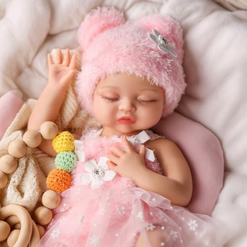 Muñeca bebé de silicona realista de 12 pulgadas miniatura 4