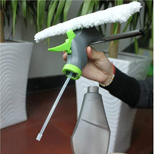Image of Spray Window Cleaner in 1 Plastic Easy Glass Spray Type Cleaning Brush Wiper Clean Shave Car Window Cleaner, Mirror, Glass, Floor, Stove with Spray, Cleaning Cloth (Multicolor)