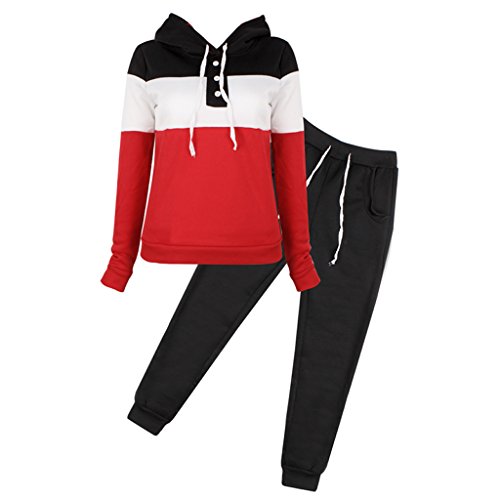 KINTRADE Mujer Casual Chándal Sudadera con Capucha Sudadera Pantalones Suéter Jogger Trajes Conjunto Cover