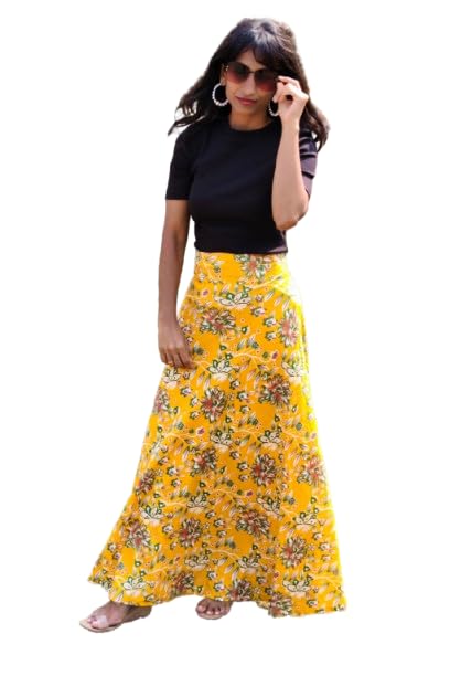 Image of Women's Printed Maxi Wraparound Skirt