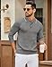 COOFANDY Long Sleeve Polo Sweaters for Men Casual Knitted Polos Button Down Fashion Golf Pullover Sweater, Dark Grey, M