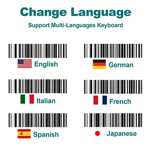 OBZ 1D 2D Desktop Barcode Scanner, QR Code Scanner USB Wired Hands-Free Barcode-Scanner Kassen Scanner mit Großem Scanfenster für Läden, Lager, Bibliotheken