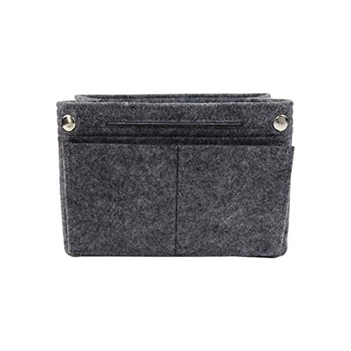 Bolso de fieltro y organizador de bolso para mujer, bolsa de inserción de bolsillo, bolso de mano, bolso, bolso, organizador, bolsa organizadora Tamaño libre Dark Gray