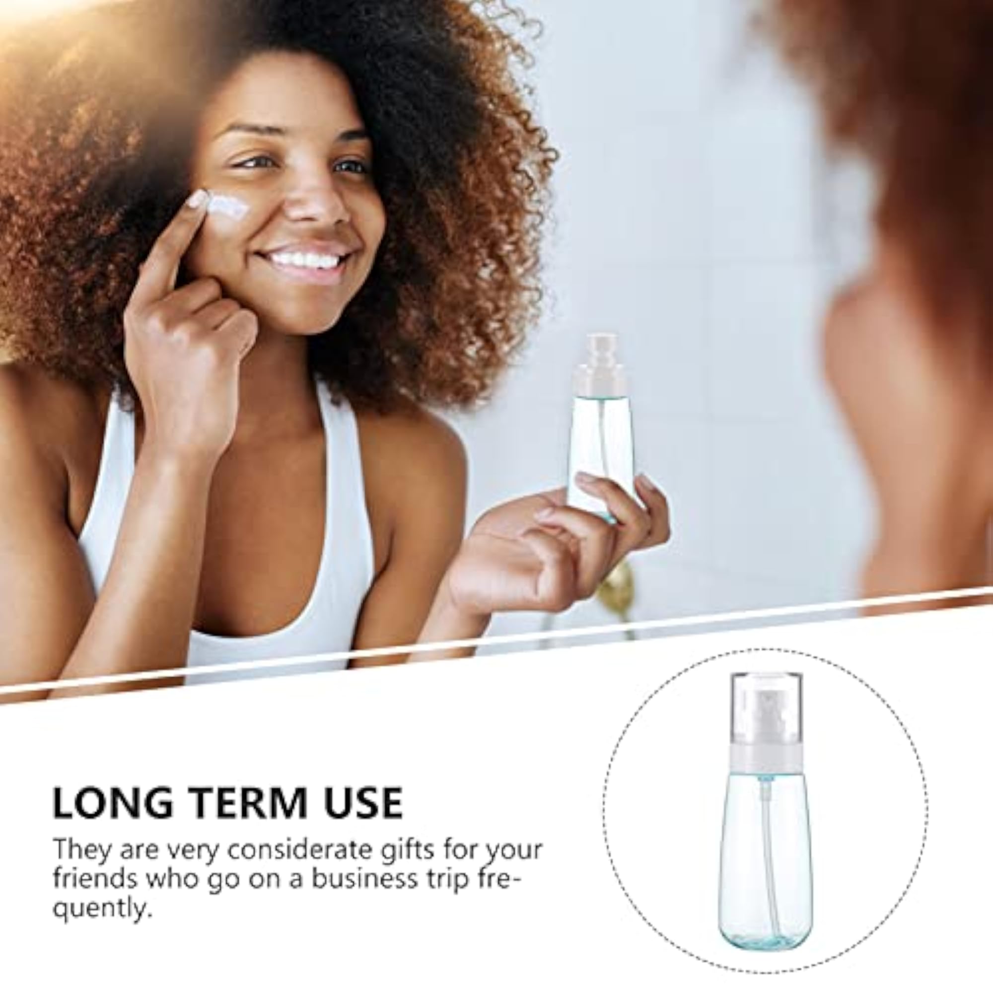 6pcs Spray Bottles 100ml Clear Empty Fine Mist Mini