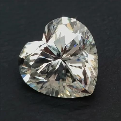 Pierre de moissanite couleur D forme cœur certifiée : le cadeau idéal pour création de bijou - 2