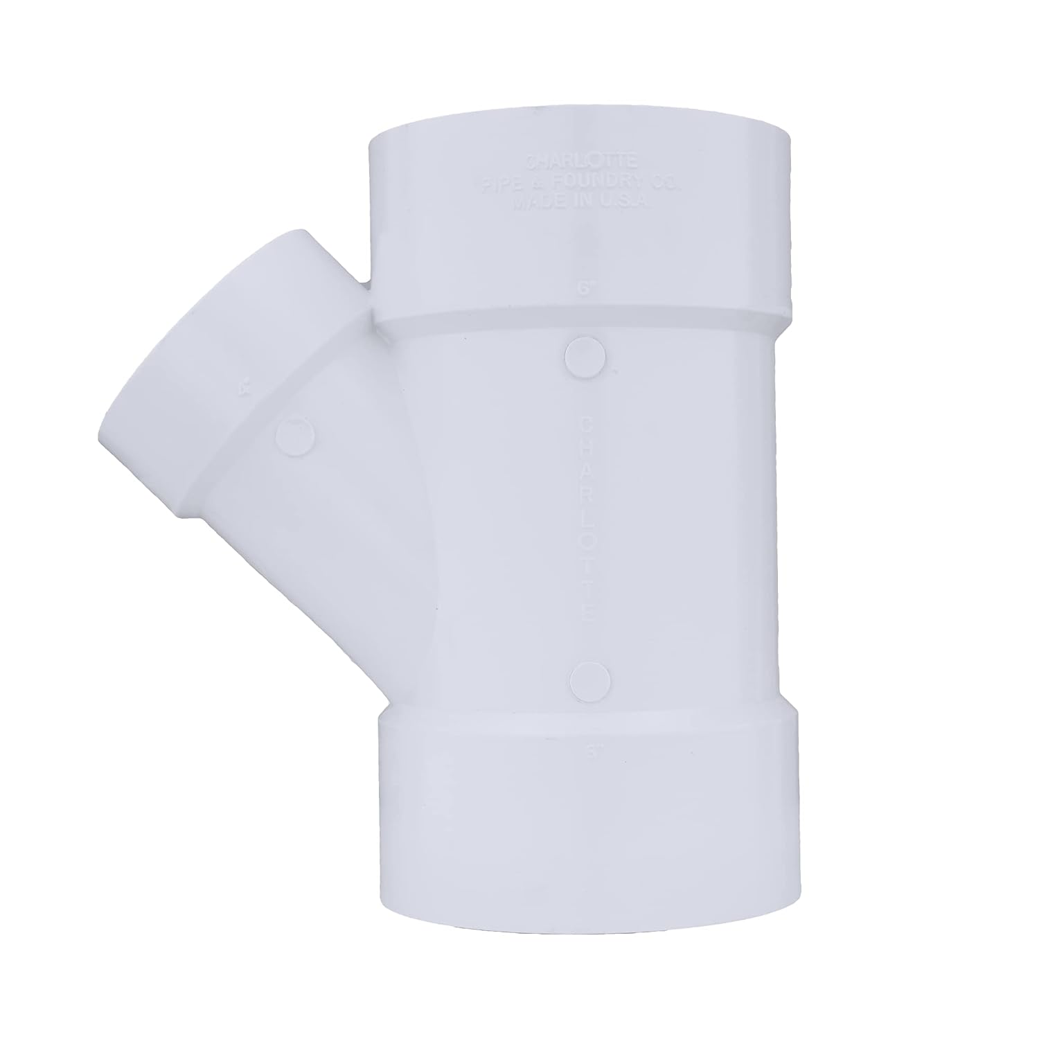 CHARLOTTE PIPE 6 x 6 x 4 DWV WYE REDUCING DWV (Drain, Waste and Vent) (1 Unit Piece)