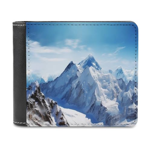 Snow Mountain Scenery Mens Wallet Slim Credit Card Holder Bifold Money Clip Portable Coin Purse Gifts for Men 7