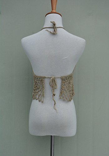 Black Bikini Halter Top Handmade Crochet Crop Top3