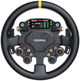 MOZA Racing CS Pro Steering Wheel 330mm GT Steering Full Metal & Carbon Structure RGB Shift LED Magnetic Dual Paddle Quick Release Compatible Genuine - 3