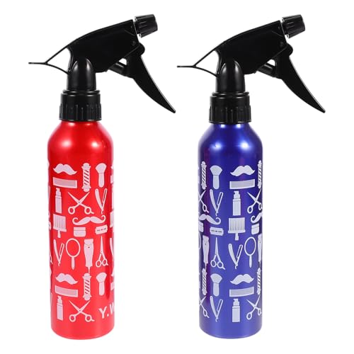 SHOWERORO 2 piezas Botellas de Spray Vacías para Peluquería y Maquillaje Pulverizador de Agua Compacto y Portátil Envase Reutilizable para Salón y Uso Doméstico Colores Azul y Rojo