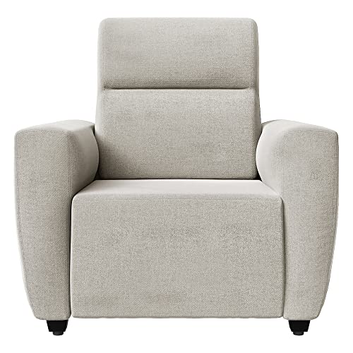 Image of Wakefit Sofa Set | 3 Year Warranty | Sofa 4 Seater, 4 Seater Sofa for Living Room, Wooden Sofa Set, Sofa Set 2+1+1 Seater - Belize(Reflection : White)