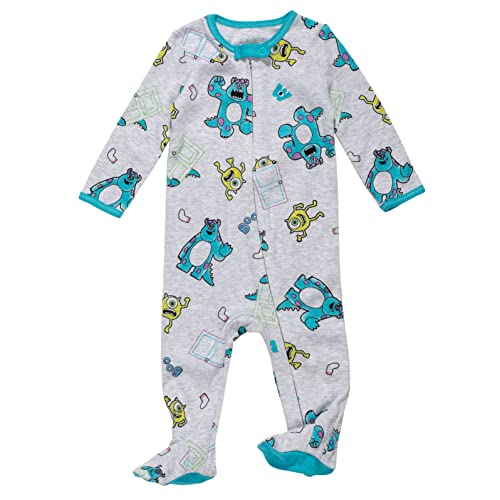 Disney Pixar Monsters Inc. Mike Sully Newborn Baby Boys 2 Pack Zip Up Snap Cosplay Sleep N' Plays 0-3 Months #TOP2