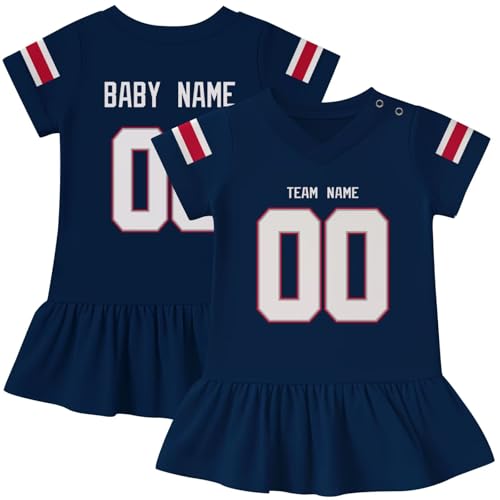 Image of KREDE Baby Clothes Unisex Bodysuit Jersey Style Custom Name Number for Baby Boys