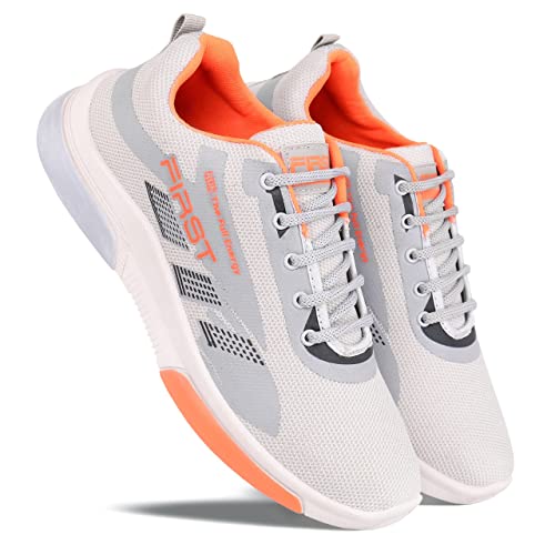 Image of Running Shoes for Men Sneakers for Men (Color- White & Orange) Size-10(32) G