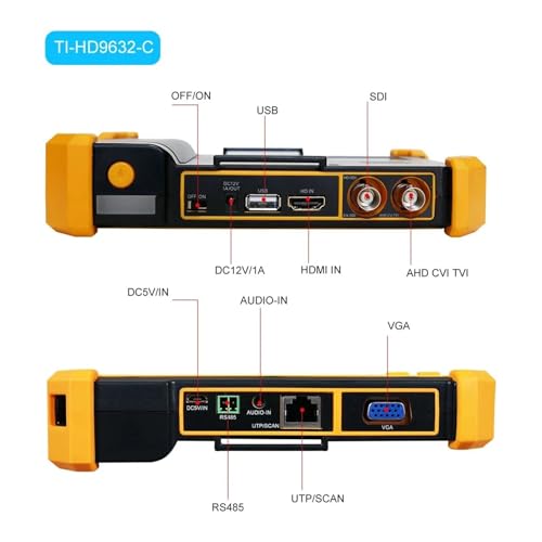 Monitor de cámara de vigilancia de 5" para probador CCTV 4K con rastreador de cable y VGA 5
