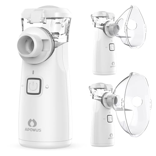 Image of Portable Nebulizer - Nebulizer for Adults and Kids, Nebulizer Machine for Adults and Kids with 3 Modes, Nebulizer Mouthpiece ＆ Mask Accessories for Home and Travel Use APOWUS.