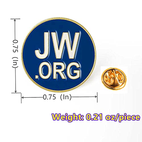 25Pcs Jw.org Lapel Pins Enamel Jw.org Neck Tie Hat Tack Clip Women Or Men Suits Round Blue Jehovah Witness Lapel Pin Bulk (25) #TOP1