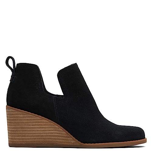 Toms Kallie Black Suede 11 B (M) #TOP1