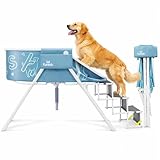 Furesh Big Dipper Dog Bath Tub with Stairs, Elevated Portable Foldable Wash Station with Steps for Bathing, Shower and Grooming, Indoor, Outdoor, for Medium to Large Size Dogs