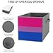Fabric Foldable Collapsible Bins with Handles Collapsible Cube LGBTQ Bisexual Pride Flag Storage Bins Baskets Storage Cubes