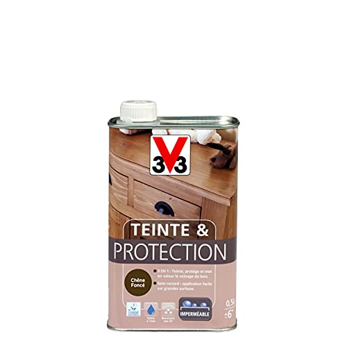 V33 Teinte & protection meubles et boiseries, Chêne foncé 0,5L