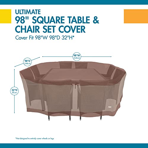 DUCKCOVERS Ultimate Water-Resistant 100 Inch Square Patio Table & Chair Set Cover, Outdoor Table Cover by Duck Covers - Image 7